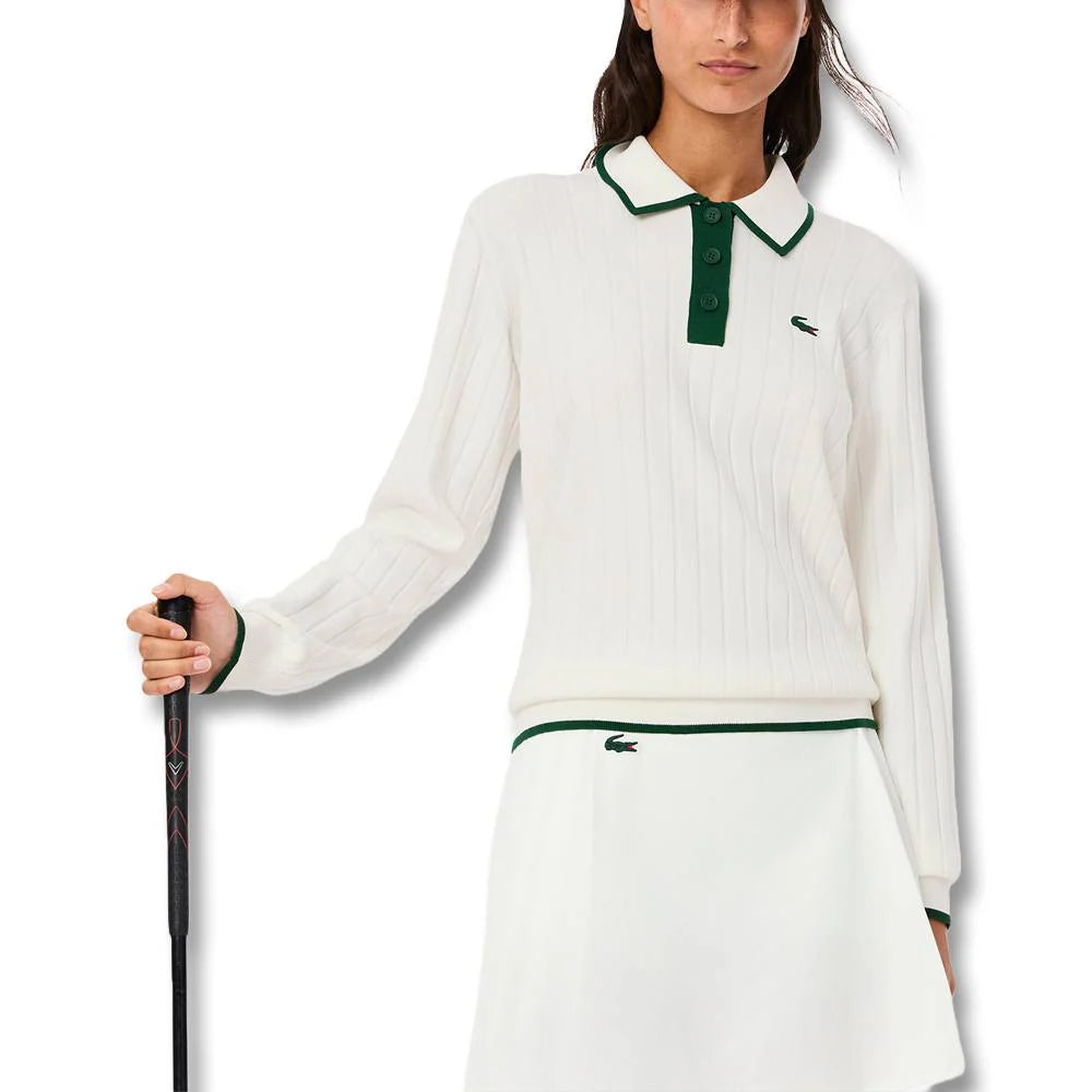 Lacoste Polo Collar Stretch Golf Sweater